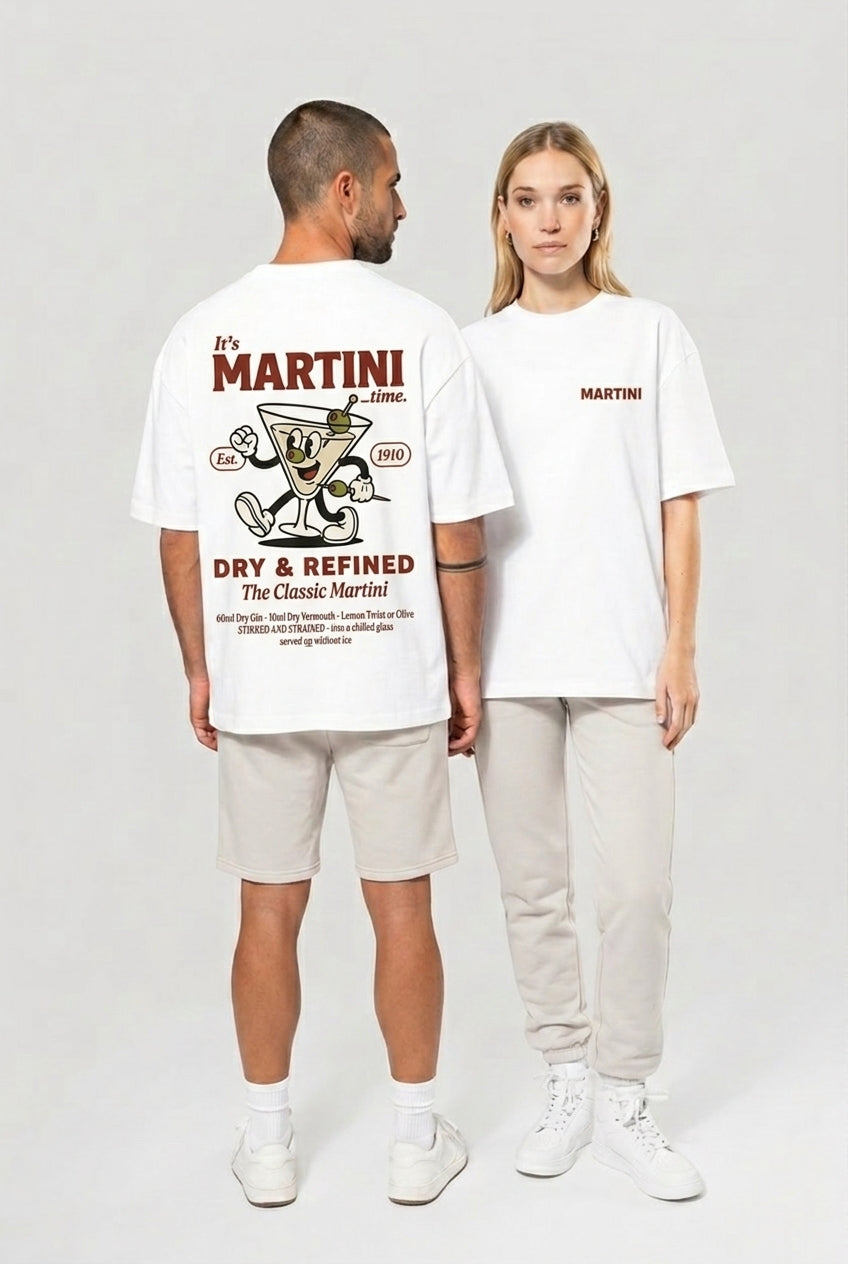 Tričko Retro Martini - Unisex Oversize